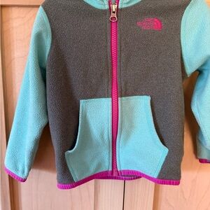 The North Face Infant Fleece Jacket - Gray, Aqua, Pink